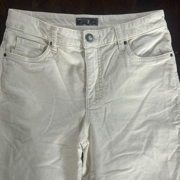 Kut From The Kloth Kelsey Fab Ab Ankle Flare Corduroy Pant Ivory Size 4 - Picture 6 of 13